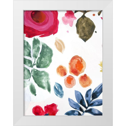 Voice of Flowers I White Modern Wood Framed Art Print by Palmer, Ruth
