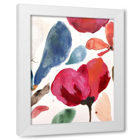 Voice of Flowers II White Modern Wood Framed Art Print by Palmer, Ruth