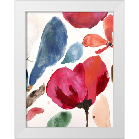 Voice of Flowers II White Modern Wood Framed Art Print by Palmer, Ruth