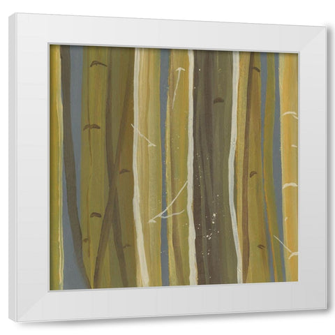 Birch Strips I White Modern Wood Framed Art Print by Seikmann, Jenny