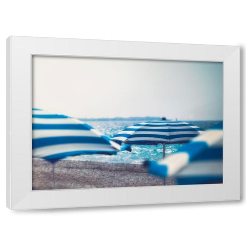 Summer Swim II White Modern Wood Framed Art Print by Schenck, Robert