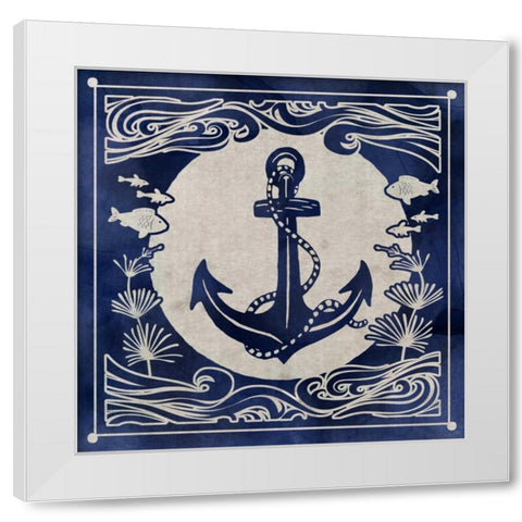 Ink Anchor White Modern Wood Framed Art Print by Selkirk, Edward