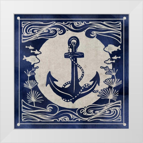Ink Anchor White Modern Wood Framed Art Print by Selkirk, Edward