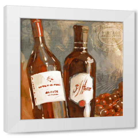 Red Wine I White Modern Wood Framed Art Print by Selkirk, Edward
