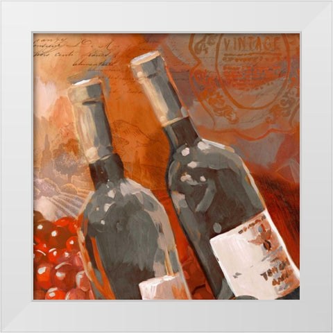 Red Wine II White Modern Wood Framed Art Print by Selkirk, Edward