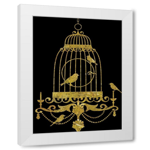 Decekled Gold II White Modern Wood Framed Art Print by Selkirk, Edward