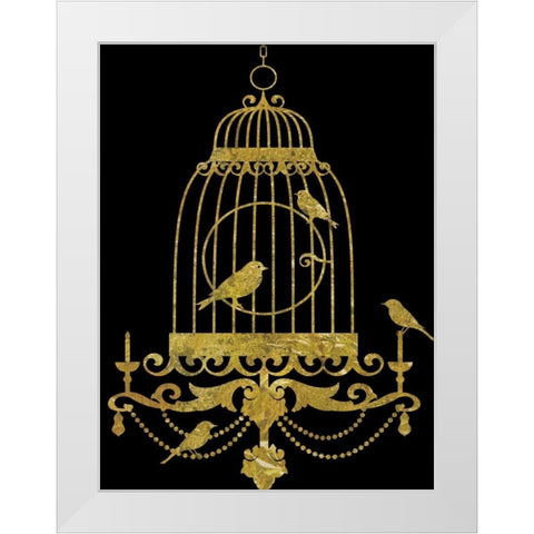 Decekled Gold II White Modern Wood Framed Art Print by Selkirk, Edward