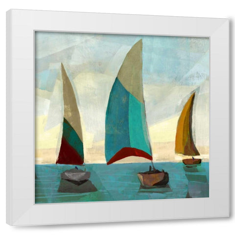 Gallivant Yellow II White Modern Wood Framed Art Print by Selkirk, Edward