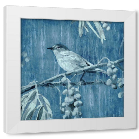 Denim Songbird I White Modern Wood Framed Art Print by Selkirk, Edward
