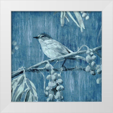 Denim Songbird I White Modern Wood Framed Art Print by Selkirk, Edward