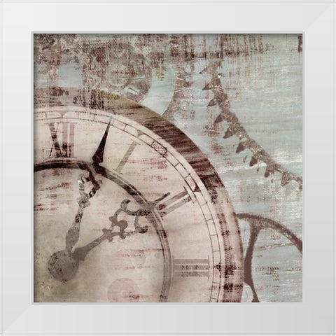 Tick Tock II White Modern Wood Framed Art Print by Selkirk, Edward