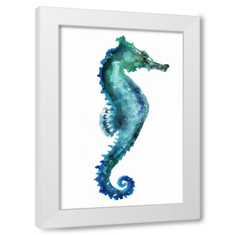 Sea Horse White Modern Wood Framed Art Print by Selkirk, Edward