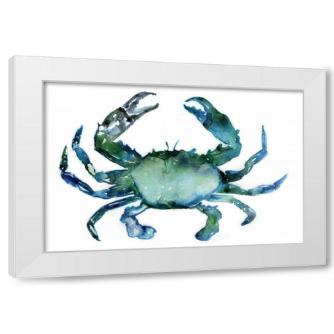 Crab White Modern Wood Framed Art Print by Selkirk, Edward