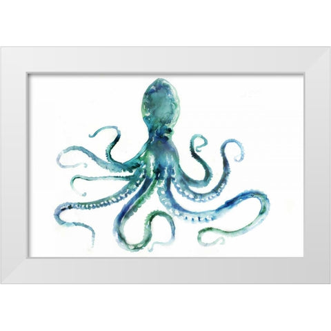 Octopus White Modern Wood Framed Art Print by Selkirk, Edward