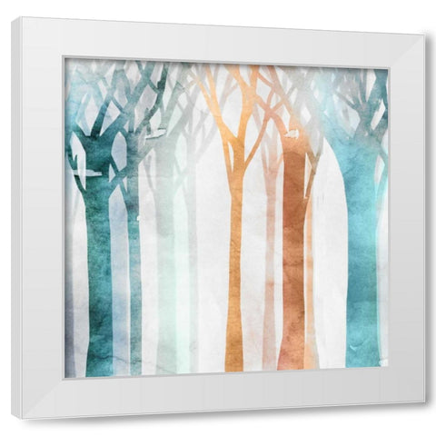 Dancing Tress I White Modern Wood Framed Art Print by Selkirk, Edward