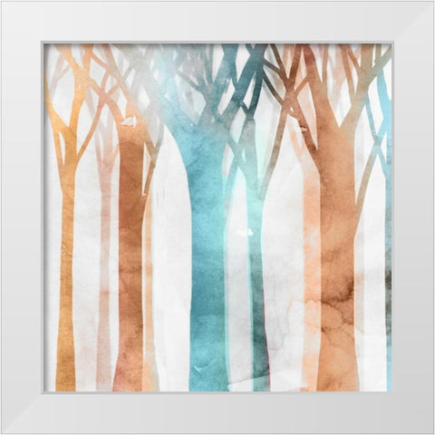 Dancing Tress II White Modern Wood Framed Art Print by Selkirk, Edward