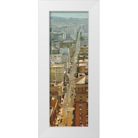 San Fran Cityscape I White Modern Wood Framed Art Print by Selkirk, Edward