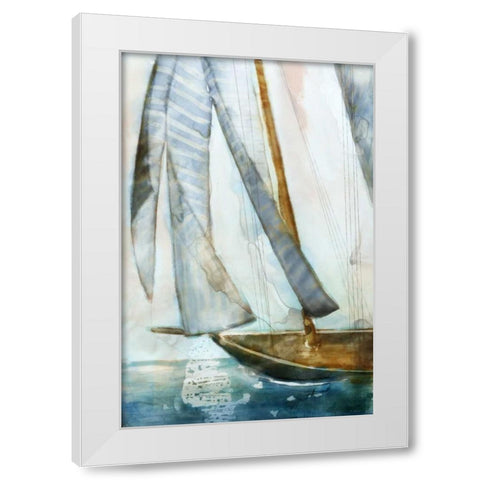 Sailboat Blues I White Modern Wood Framed Art Print by Selkirk, Edward