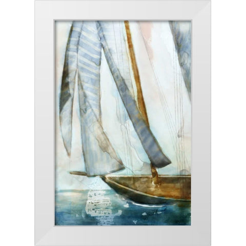 Sailboat Blues I White Modern Wood Framed Art Print by Selkirk, Edward