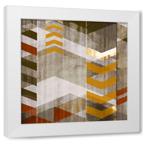 Chevron Serenade I White Modern Wood Framed Art Print by Selkirk, Edward