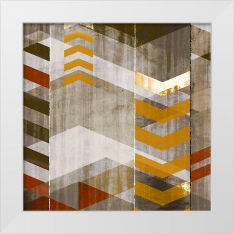 Chevron Serenade I White Modern Wood Framed Art Print by Selkirk, Edward
