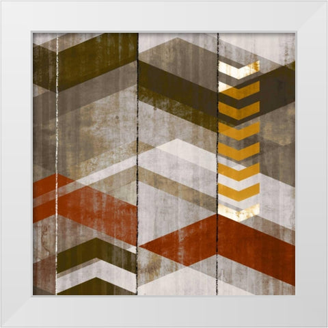 Chevron Serenade III White Modern Wood Framed Art Print by Selkirk, Edward