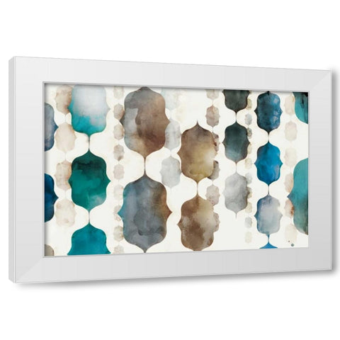 Morrocan Beads White Modern Wood Framed Art Print by Selkirk, Edward