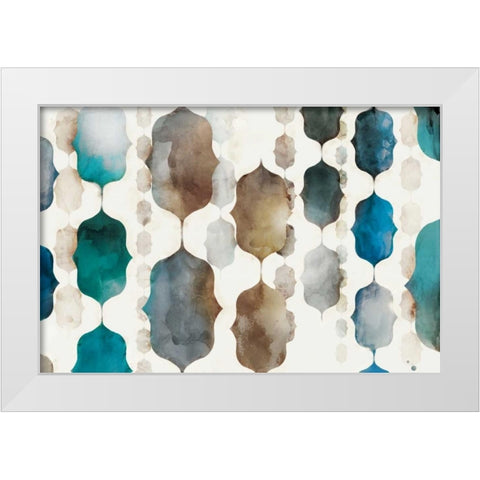 Morrocan Beads White Modern Wood Framed Art Print by Selkirk, Edward