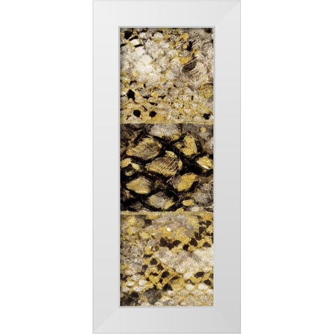 Snake Squares II White Modern Wood Framed Art Print by Selkirk, Edward