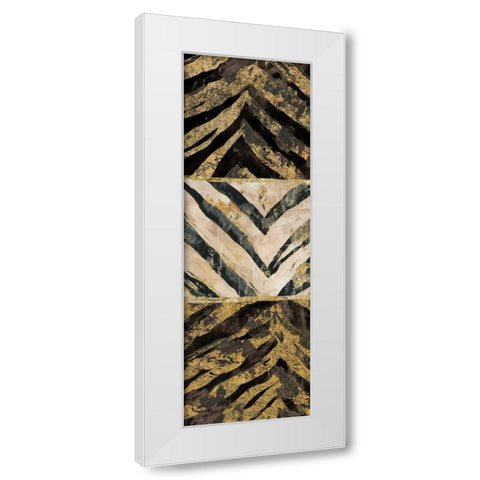 Zebra Squares I White Modern Wood Framed Art Print by Selkirk, Edward