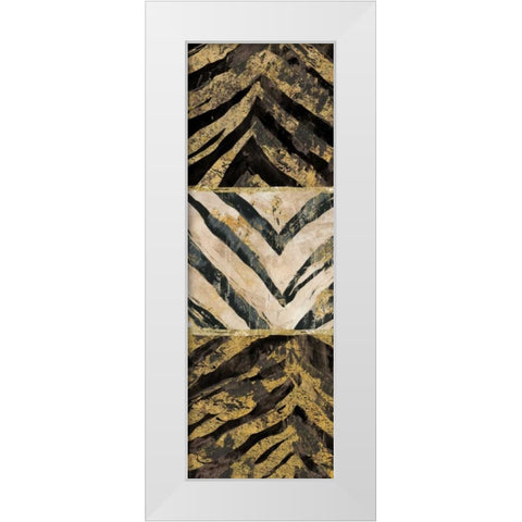 Zebra Squares I White Modern Wood Framed Art Print by Selkirk, Edward
