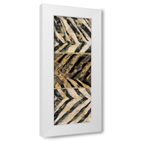 Zebra Squares II White Modern Wood Framed Art Print by Selkirk, Edward