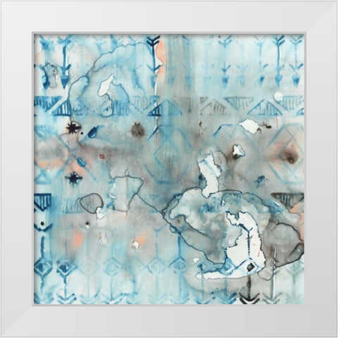 Mezzoteal I White Modern Wood Framed Art Print by Selkirk, Edward