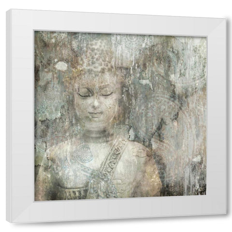 Buddha  White Modern Wood Framed Art Print by Selkirk, Edward
