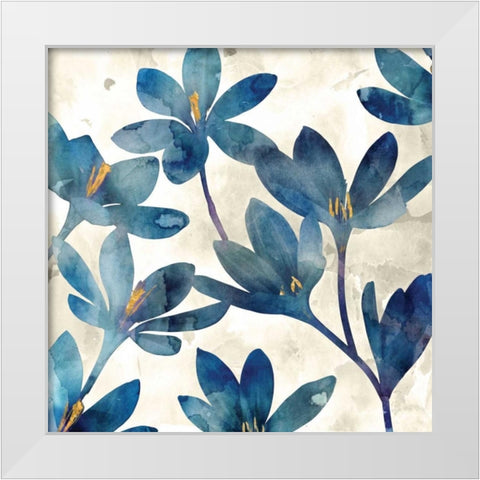 Veranda Blue II White Modern Wood Framed Art Print by Selkirk, Edward