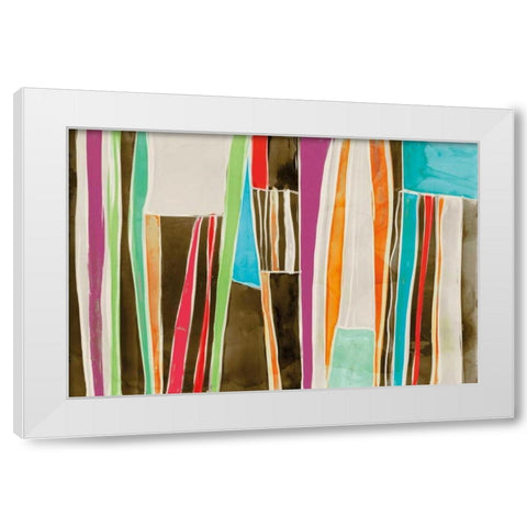 Striped Flat II White Modern Wood Framed Art Print by Selkirk, Edward