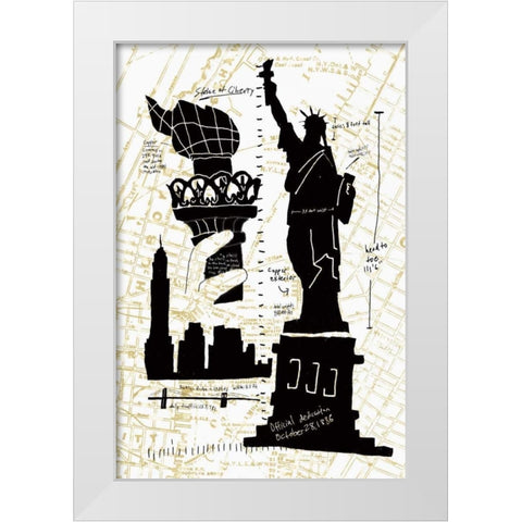 NY Deco II White Modern Wood Framed Art Print by Selkirk, Edward