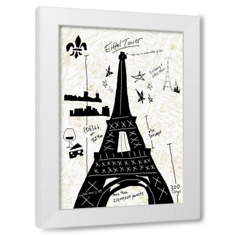 Paris Gold I White Modern Wood Framed Art Print by Selkirk, Edward