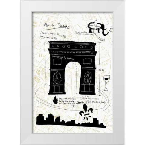 Paris Gold II White Modern Wood Framed Art Print by Selkirk, Edward