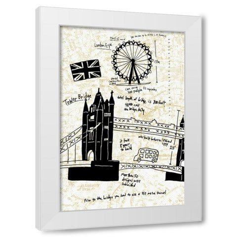London Gold I White Modern Wood Framed Art Print by Selkirk, Edward