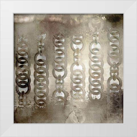 Chainlink II White Modern Wood Framed Art Print by Selkirk, Edward