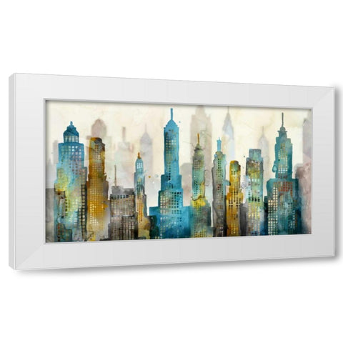City Sky White Modern Wood Framed Art Print by Selkirk, Edward