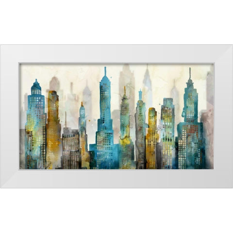 City Sky White Modern Wood Framed Art Print by Selkirk, Edward