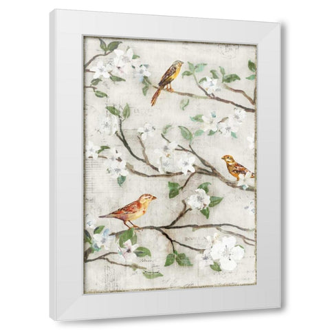 Songs of Blossoms I White Modern Wood Framed Art Print by Selkirk, Edward