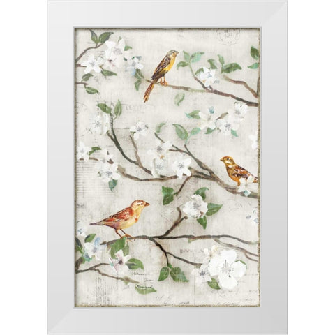 Songs of Blossoms I White Modern Wood Framed Art Print by Selkirk, Edward