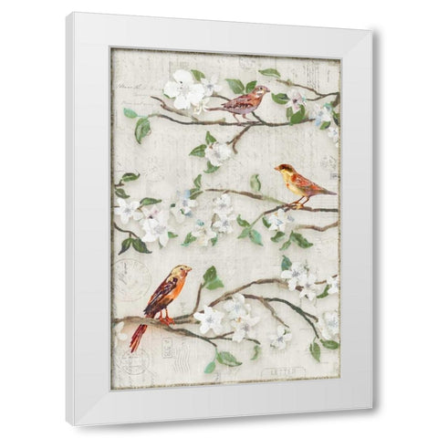 Songs of Blossoms II White Modern Wood Framed Art Print by Selkirk, Edward