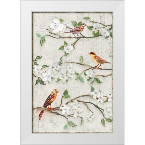 Songs of Blossoms II White Modern Wood Framed Art Print by Selkirk, Edward