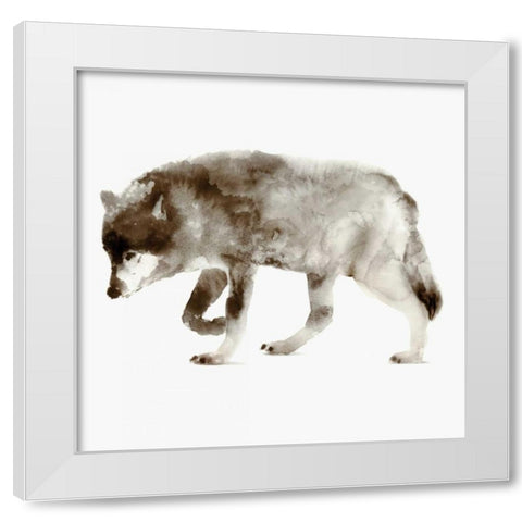 Wolf White Modern Wood Framed Art Print by Selkirk, Edward