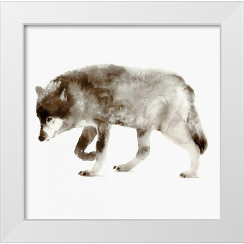 Wolf White Modern Wood Framed Art Print by Selkirk, Edward