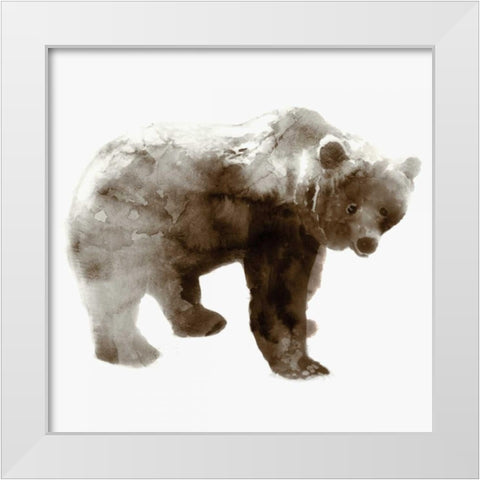 Bear White Modern Wood Framed Art Print by Selkirk, Edward